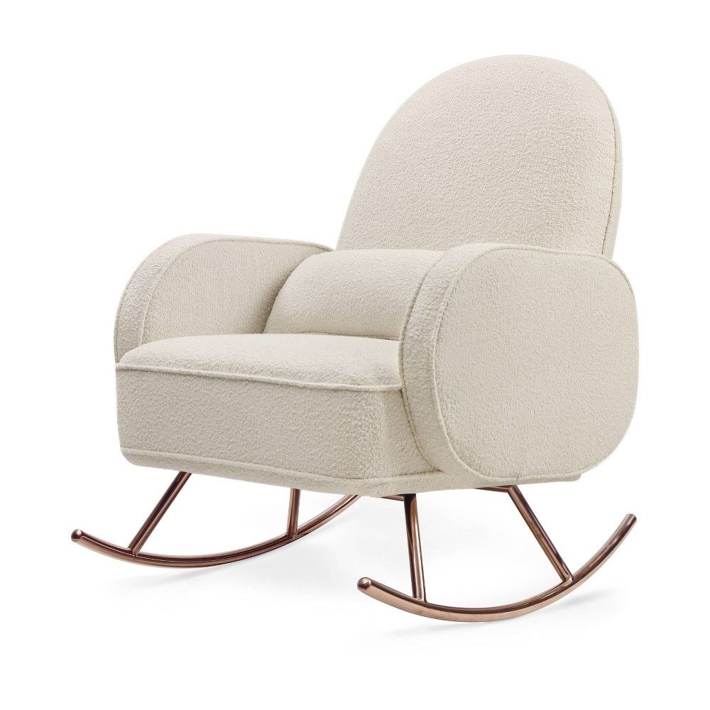 Nursery Works Compass Rocker - Ivory Boucle with Rose Gold Legs | Target