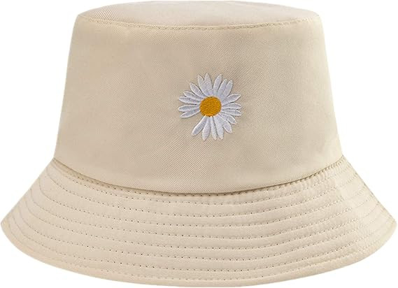 As Seen On TV Flower Reversible Bucket Hat Summer Travel Beach Sun Hat Emboridery for Women Men | Amazon (US)