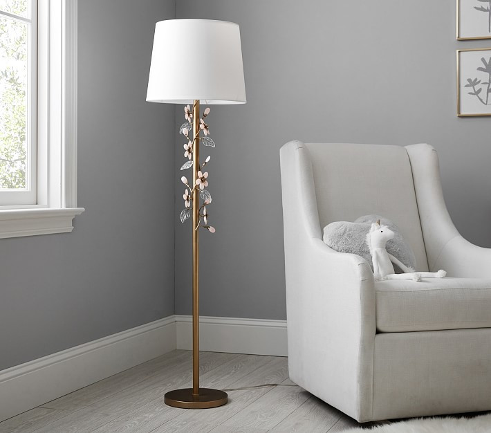 Grace Pink Flower Floor Lamp | Pottery Barn Kids