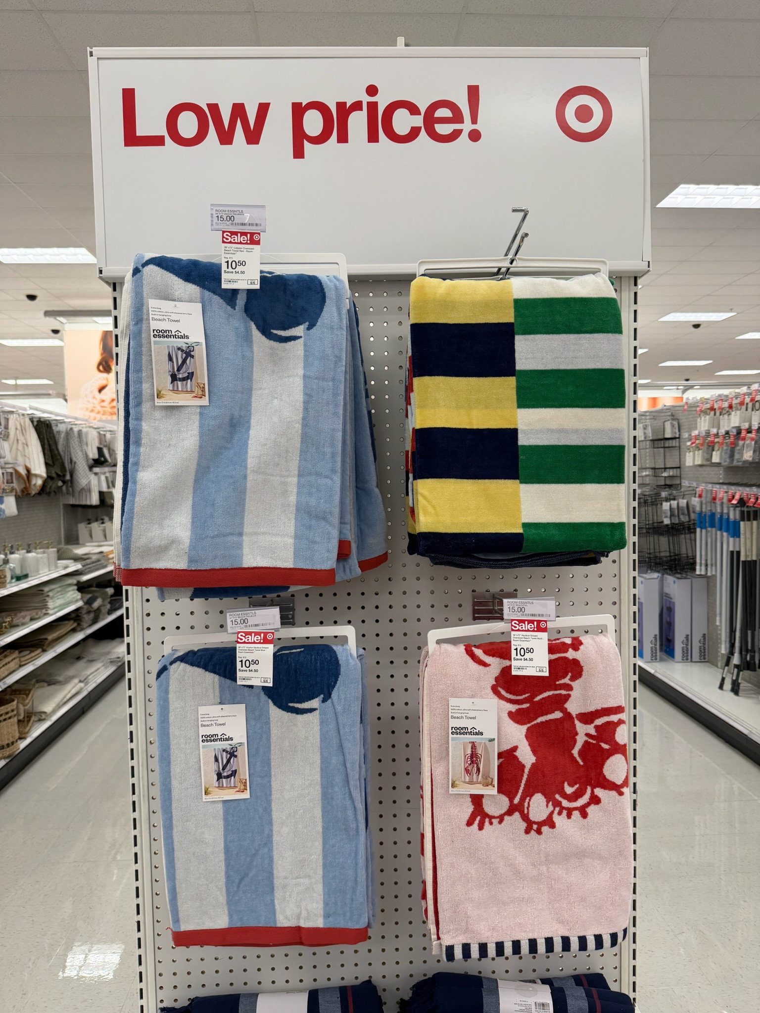 Target beach towels are part of the 30% off select towel sale right now and these patterns are SO cute for summer ☀️ the striped and lobster prints are giving coastal beach club vibes! wedding guest dress summer, summer outfits, summer dresses, country concert outfits, date night outfits, graduation guest outfits, plus size fashion, vacation outfits beach, memorial day outfit, work outfits, target finds, target deal, beach towels, coastal summer decor, pool day essentials, beach day finds, summer target finds 

 #LTKSeasonal #LTKHome #LTKSwim