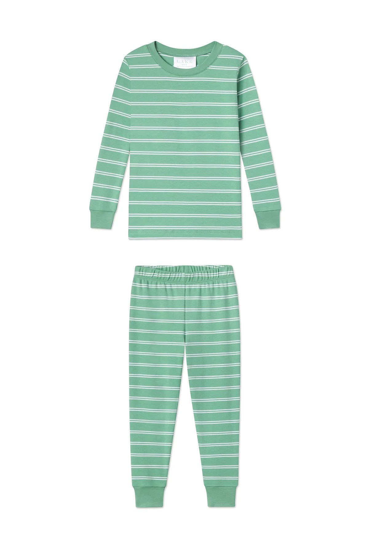 Kids Long-Long Set in Meadow Stripe | Lake Pajamas