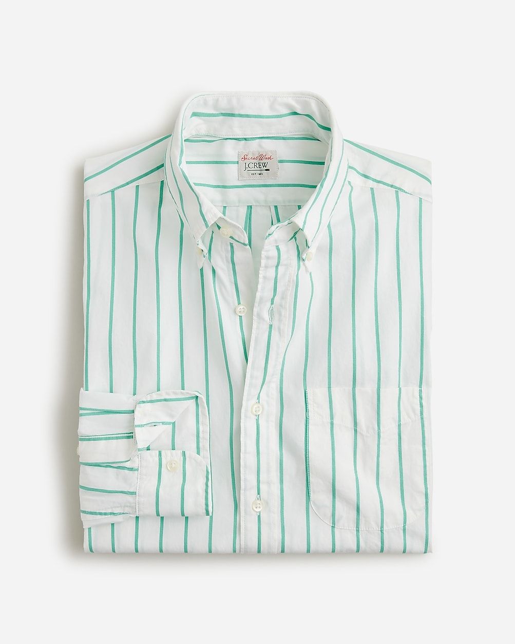 Secret Wash cotton poplin shirt in stripe | J.Crew US