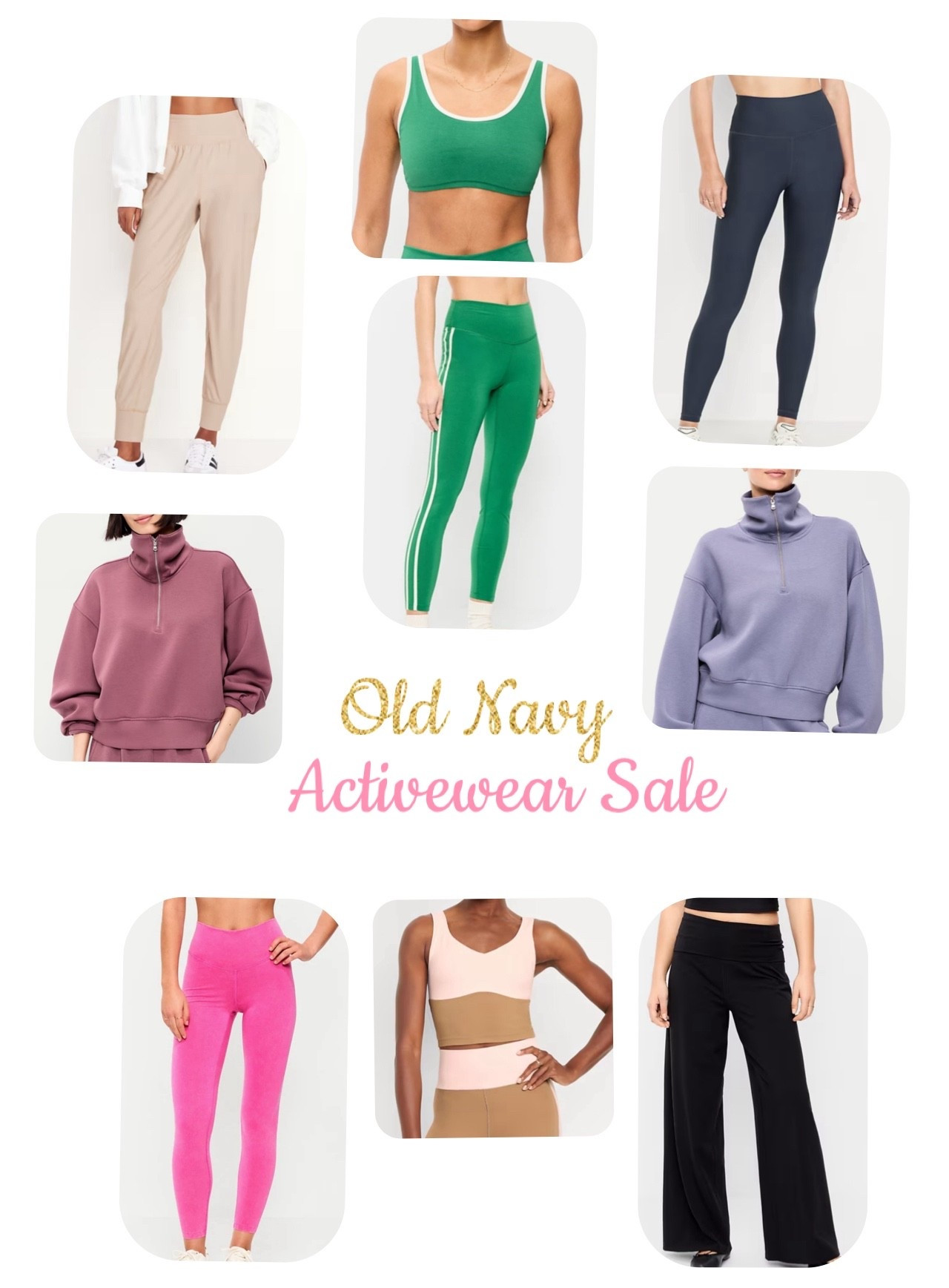 Old Navy has a massive activewear sale going right now! Get countless styles and colors on sale! Leggings are going for 30-50% off! Many items come as sets-matching leggings and sports bras!

#LTKfitnessgoals #LTKSaleAlert #LTKActive