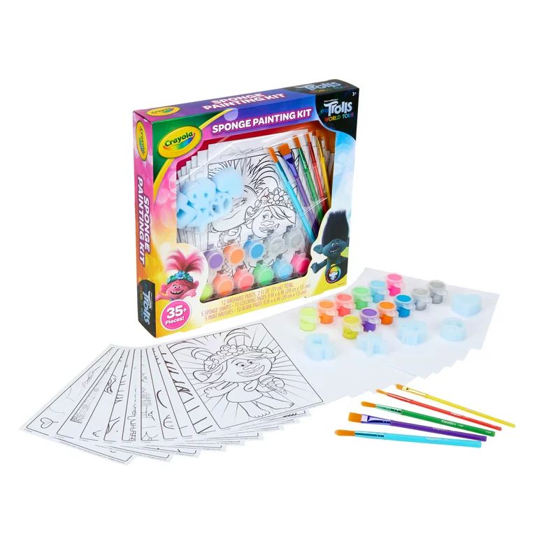 Crayola Trolls 2 Paint Set, Sponge Painting Set, Gift for Kids | Walmart (US)