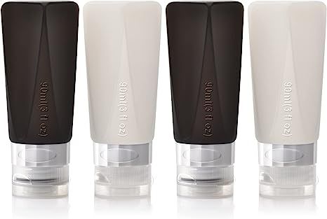 Amazon.com: Amphism Travel Bottles Leak Proof, 3 oz TSA Approved Silicone Squeezable Travel Size ... | Amazon (US)