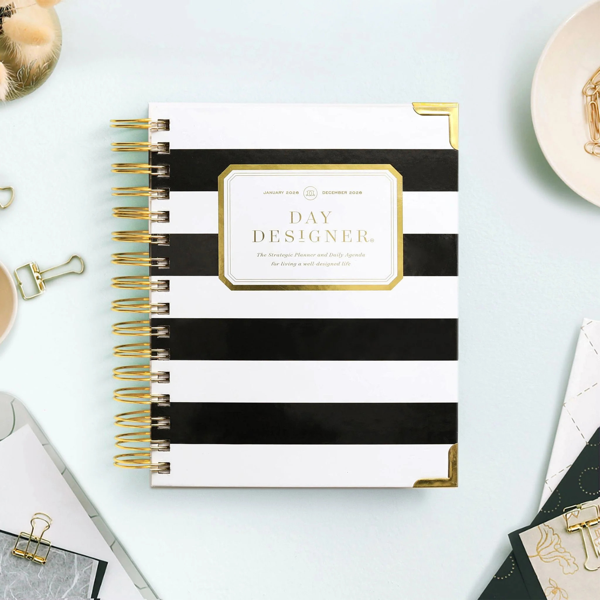 2026 Mini Daily Planner: Black Stripe | Day Designer