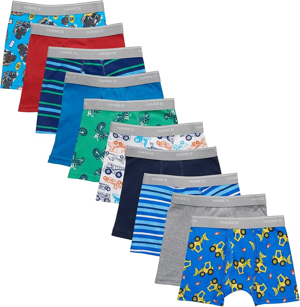 Hanes boys And Toddler Underwear, Comfort Flex and Comfortsoft Boxer Briefs, Multiple Packs Avail... | Amazon (US)