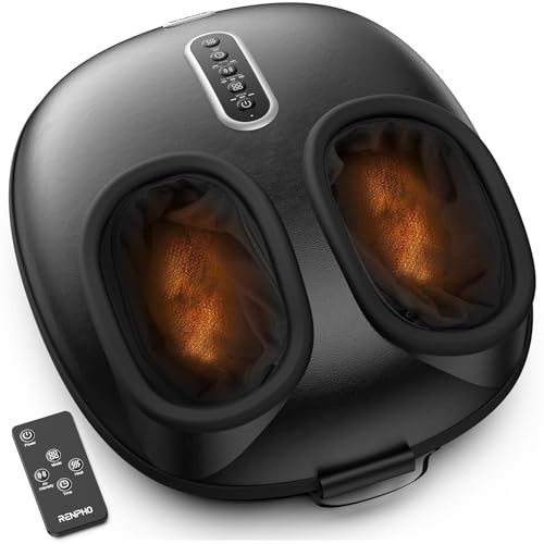 RENPHO 2026 [Upgraded] Foot Massager with Heat, Mothers Day Gift for Mom, Shiatsu Foot Massager for Plantar Fasciitis, Deep-Kneading, Air Squeezing Feet Massager, Size 12 | Amazon (US)