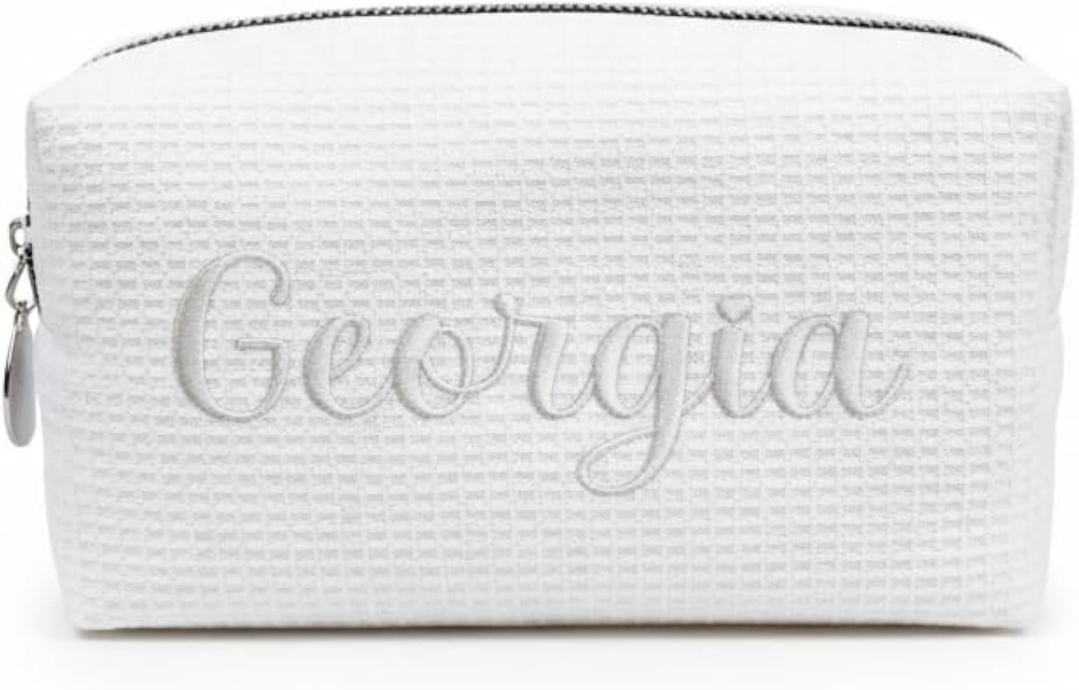 Personalized Waffle Makeup Bag with Embroidered Name Custom Travel Cosmetic Pouch Toiletry Case C... | Amazon (US)