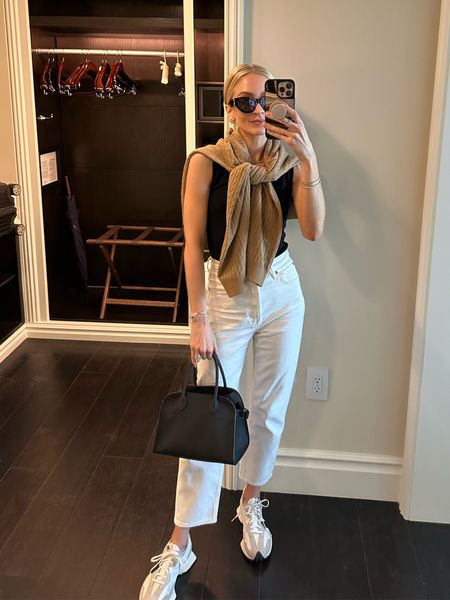 Montecito casual OOTD for lunch and the drive home

Sizes worn here:
Top XS (TTS)
Sweater S (oversized)
Jeans 23 (TTS)
Shoes 9 (TTS)
Bag is the Row

#LTKSeasonal #LTKstyletip #LTKtravel