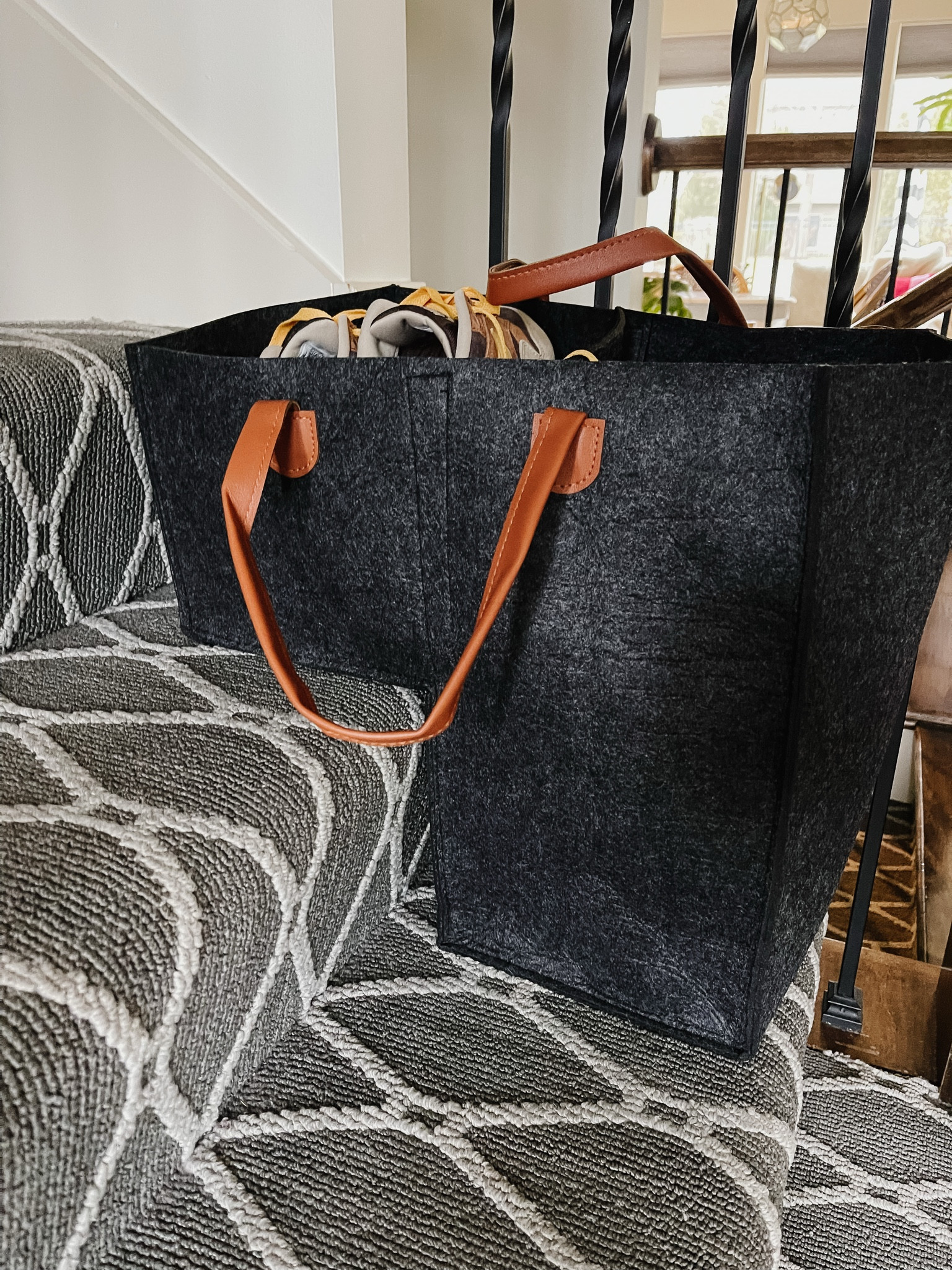 Stair basket, organization hack 

#LTKHome #LTKFindsUnder50