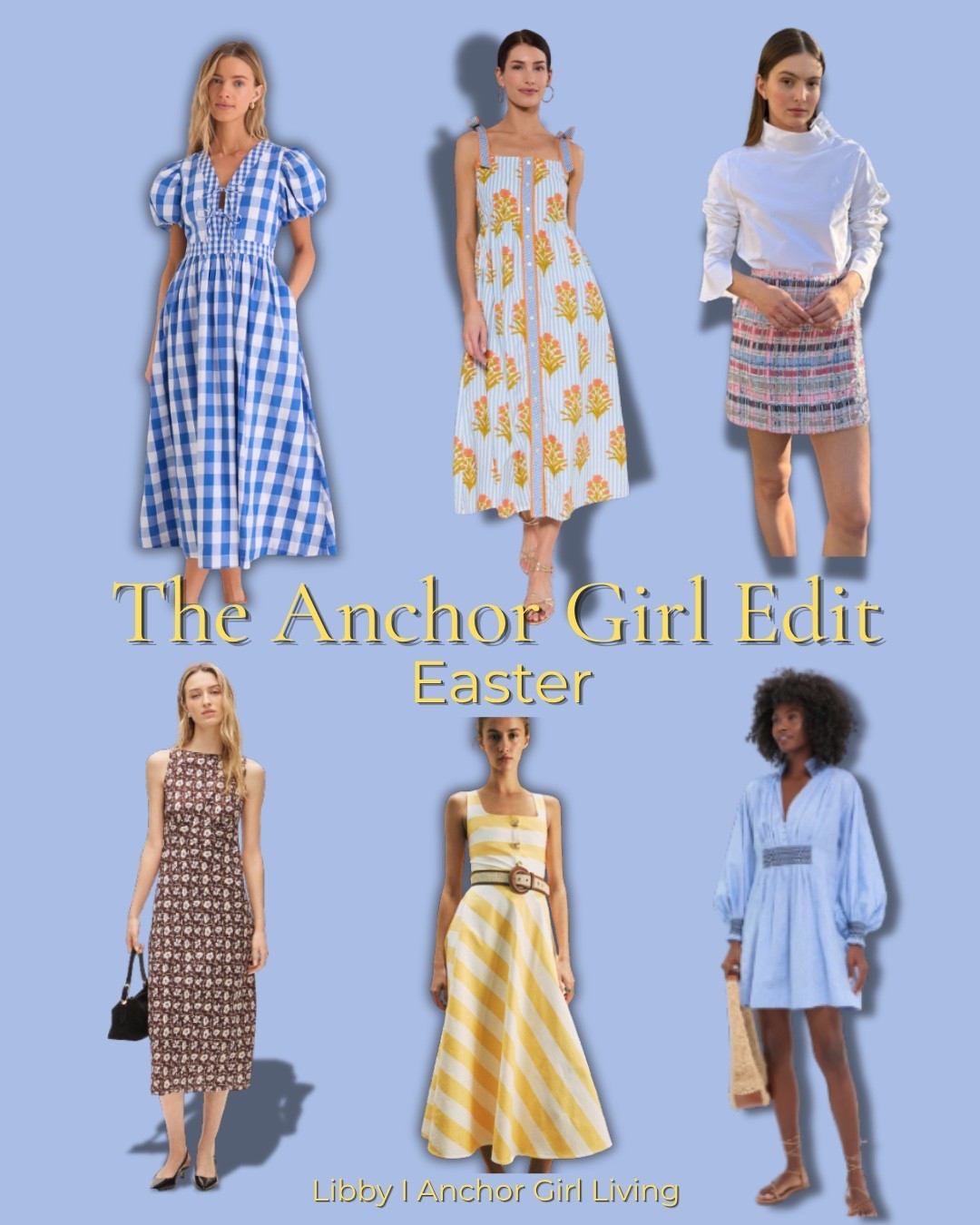 Your Easter style—refined, coastal, and effortlessly pulled together 💛🌸

The Anchor Girl Edit is all about pieces that feel polished but still easy—think breezy dresses, soft structure, and colors that glow in the spring light. Whether you’re heading to brunch, church, or hosting at home, these are the looks that make getting dressed feel simple (and special).

Everything is handpicked with my 50+ style philosophy in mind: flattering, wearable, and quietly elevated.

Shop the edit and step into spring feeling like your best self ✨

#AnchorGirlLiving #Over50Style #EasterStyle #CoastalStyle #SpringOutfits