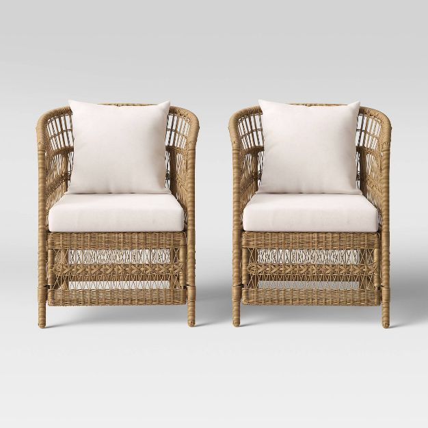 Mulberry 2pk Patio Chair - Natural - Threshold™ | Target