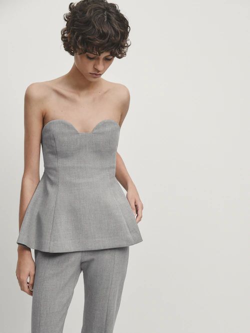 Top with sweetheart neckline | Massimo Dutti (US)