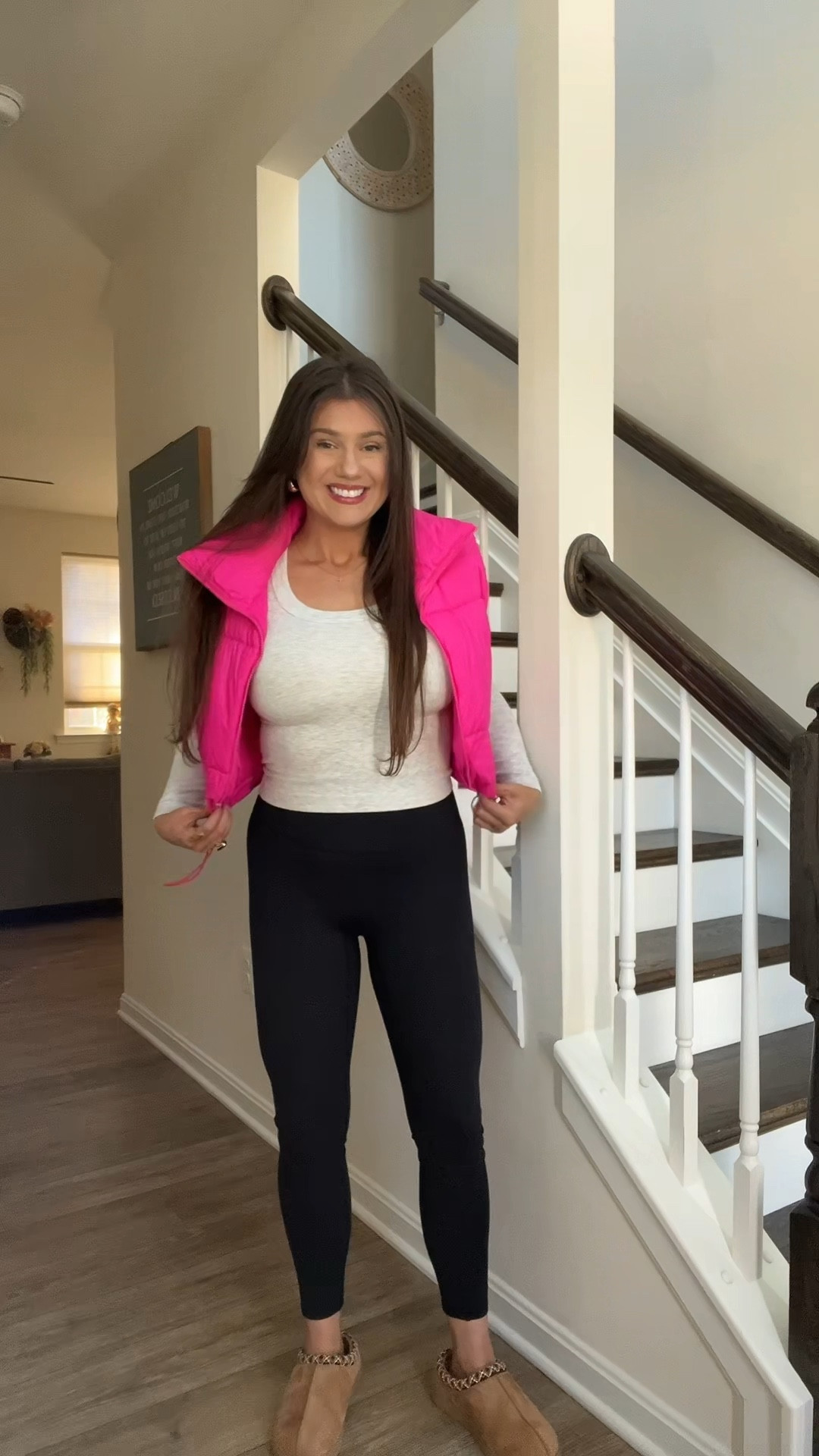 Puffer vest + Yitty leggings. 🩷

Top: medium 
Leggings: medium
Puffer vest: small 

#LTKStyleTip #LTKFindsUnder100 #LTKFindsUnder50