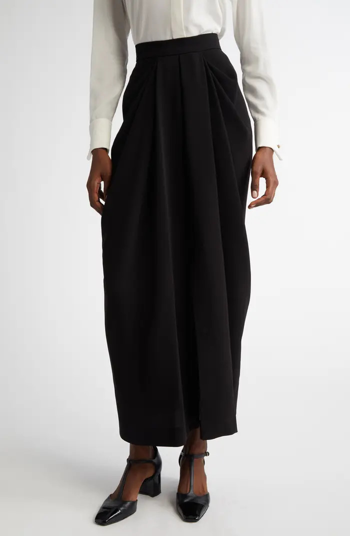 Max Mara Ridente Drape High Waist Maxi Skirt | Nordstrom | Nordstrom