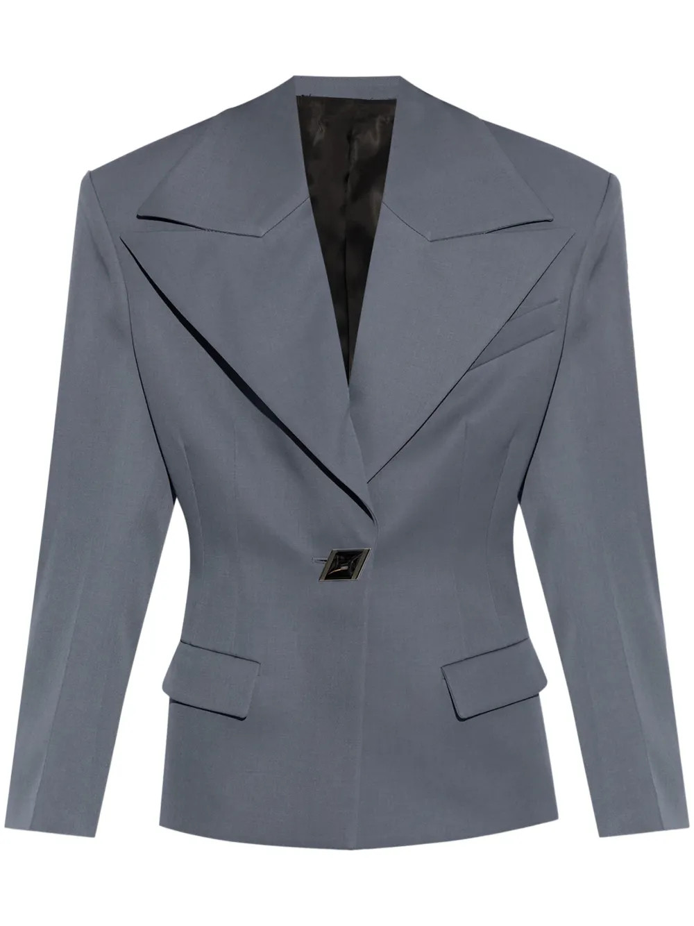 The Attico Single Breasted Blazer | Grey | FARFETCH PT | Farfetch Global