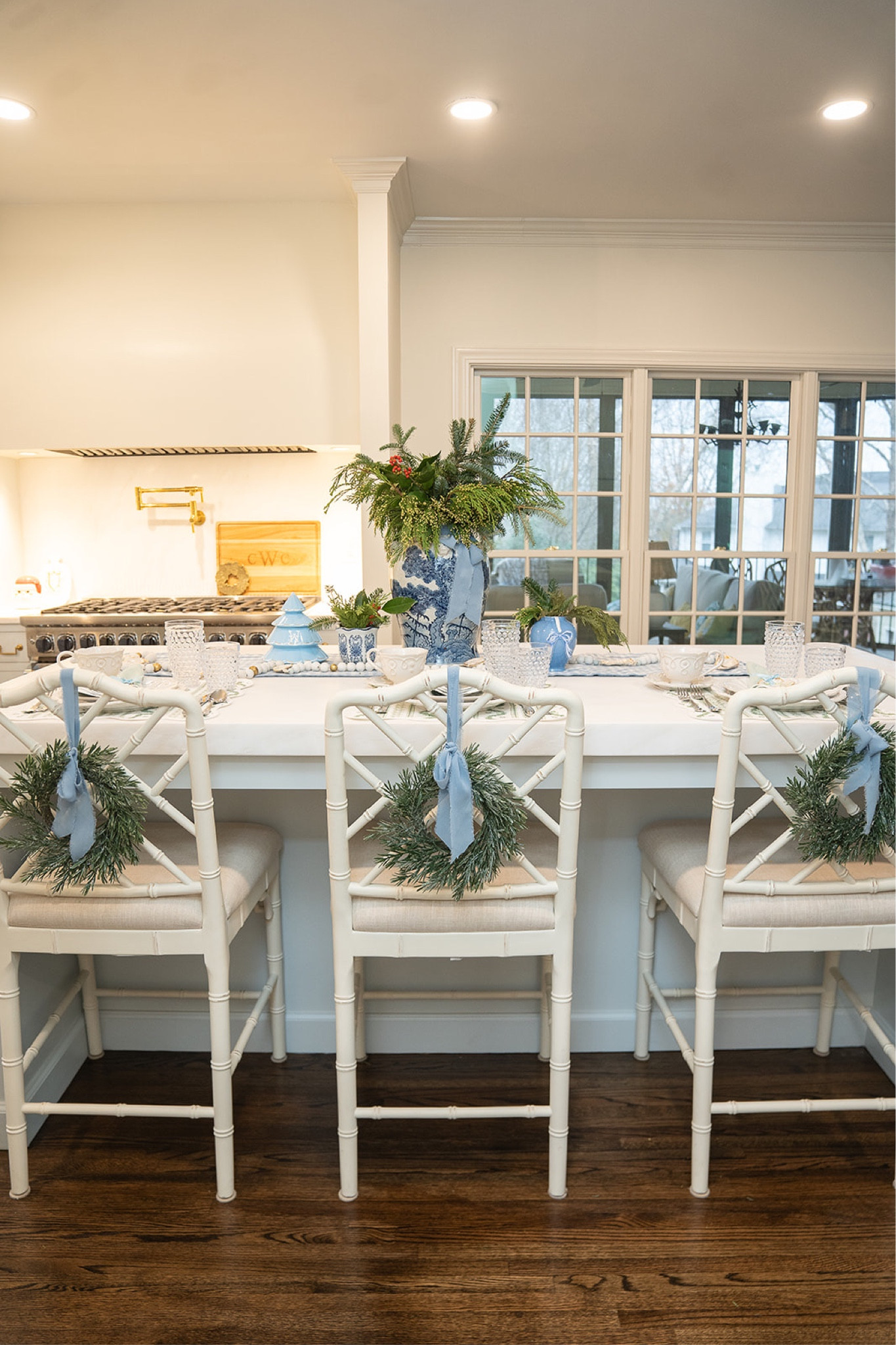 Kitchen Christmas Decor, wreaths for barstools, place settings and make!

#LTKhome #LTKfindsunder50 #LTKHoliday