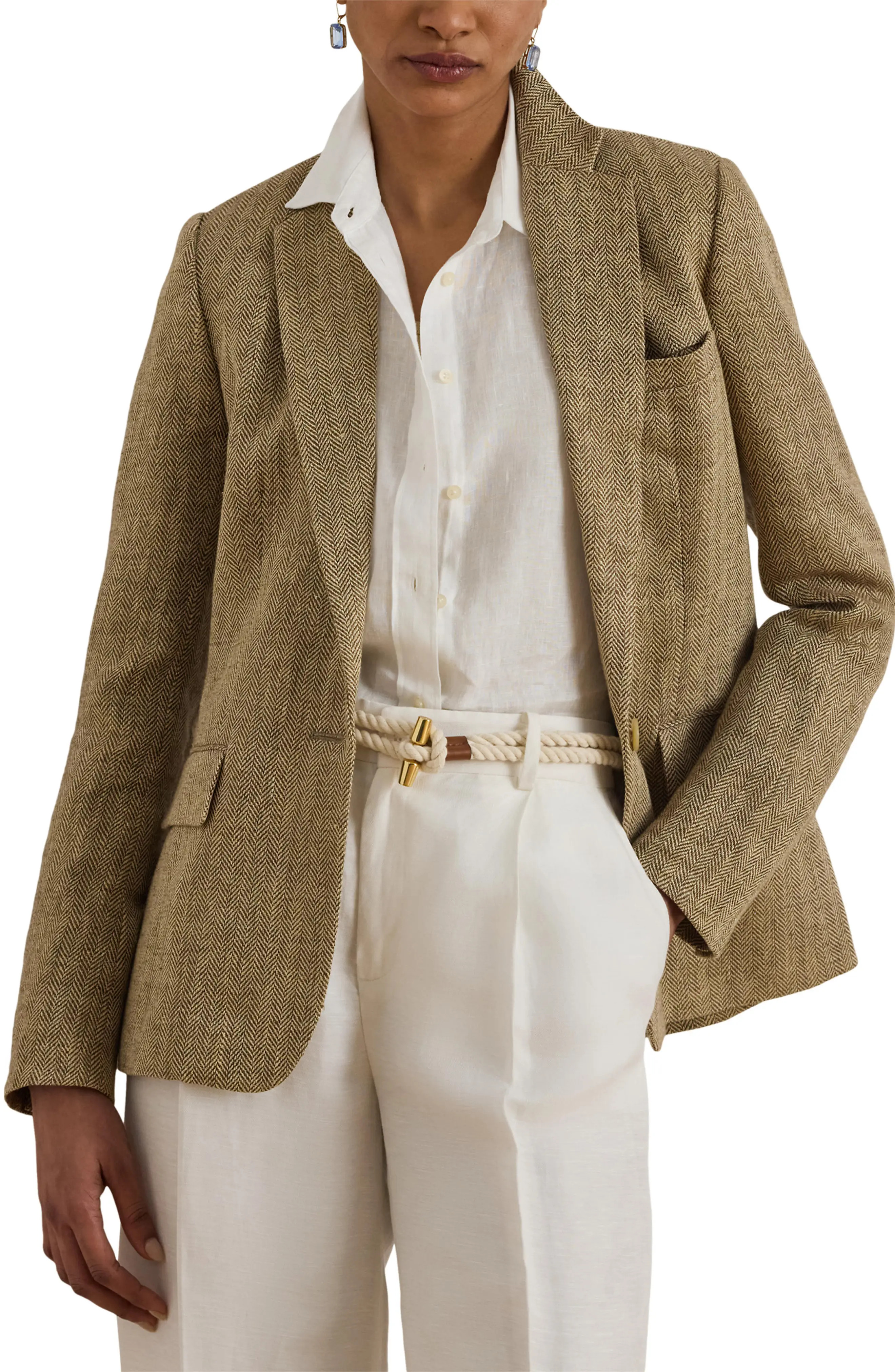 Linen Herringbone Jacket (Women) | Nordstrom | Nordstrom