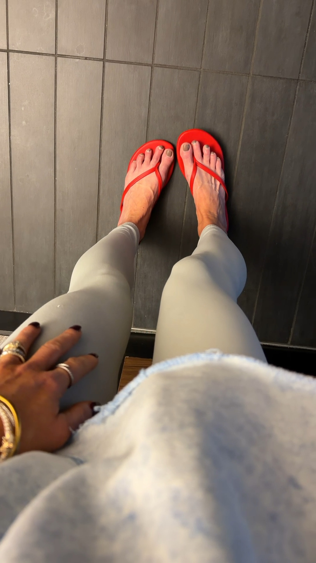Add a little pop of red to brighten your day. My favorite Amazon sandals that are literally the perfect TKEES dupe! And excuse my half self tanned and must needed pedicure feet. 

#LTKOver40 #LTKdayinmylife #LTKHome
