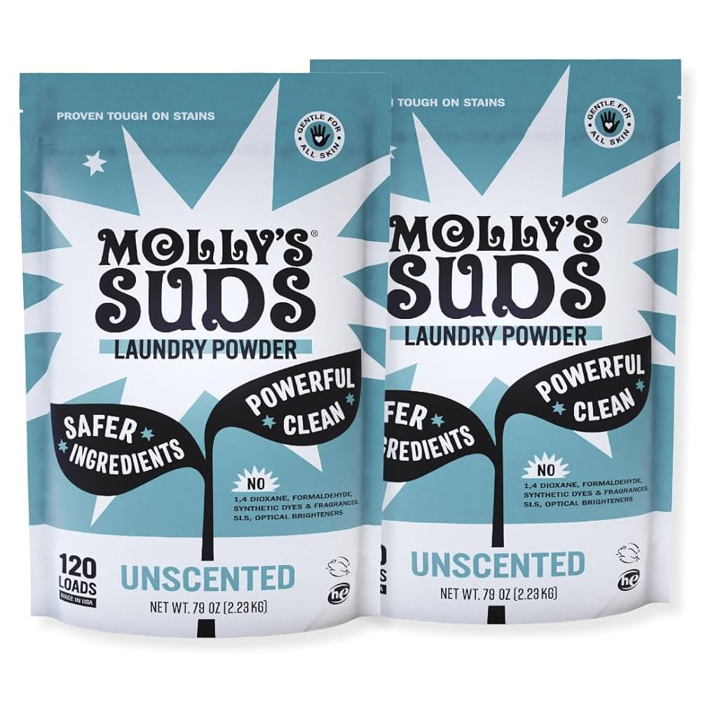 Molly's Suds Original Laundry Detergent Powder | Clean Laundry Detergent Powder for Sensitive Ski... | Amazon (US)