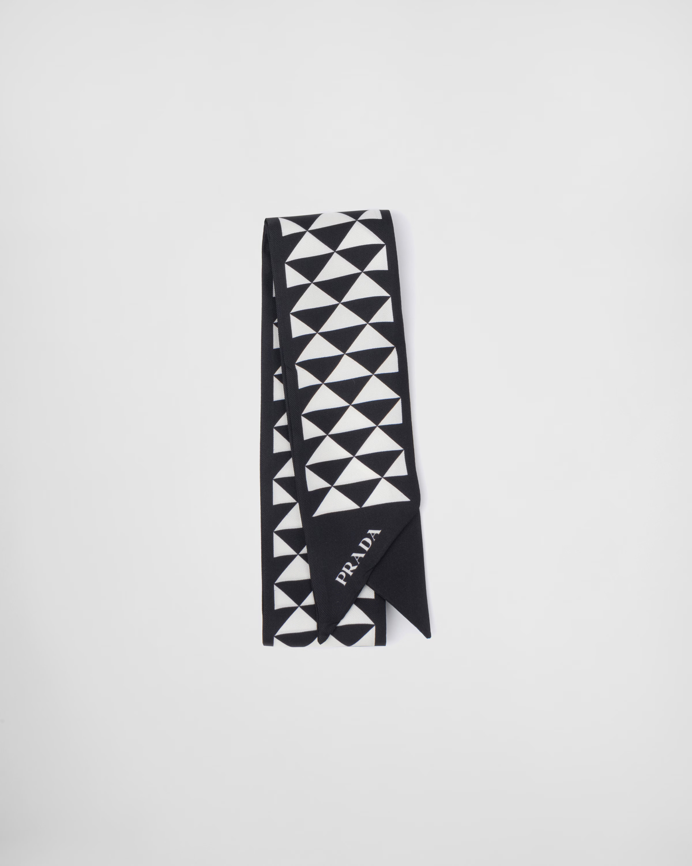Printed silk tie | Prada US