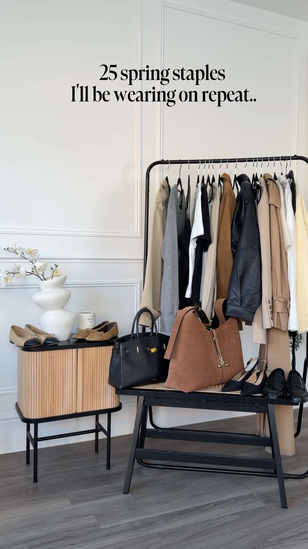 25 spring staples I'll be wearing on repeat... 🧥⛅️  spring capsule wardrobe 

Trench coat, jumpers, neutral knits, t-shirts, tailored trousers, satin trousers and skirt, blazers, leather jacket, jeans, shirt, elevated basics, bags, ballet flats, loafers, trainers, silk satin scarf 

 #LTKstyletip

#LTKspring