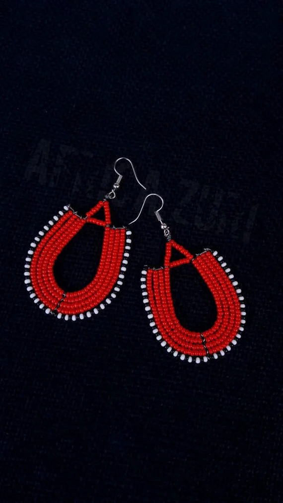 African Hoop Earrings Masai Earrings Afrocentric Earrings - Etsy | Etsy (US)