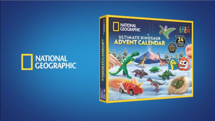 NATIONAL GEOGRAPHIC Dinosaur Advent Calendar 2024 - Christmas Countdown Calendar with 24 Dino Act... | Amazon (US)