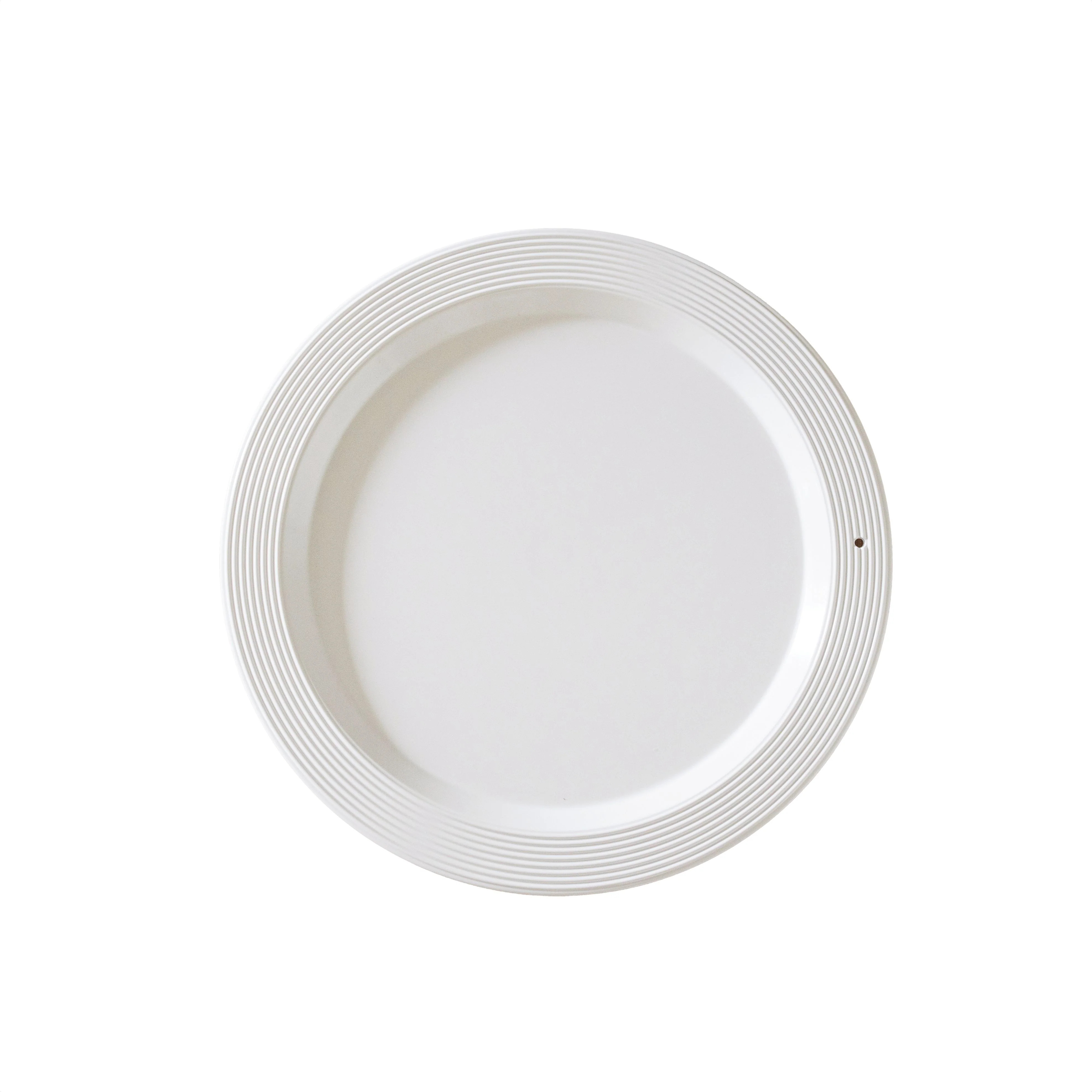 pinstripes melamine round platter | nora fleming