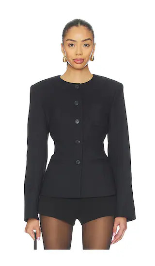 Mai Compact Suiting Blazer in Black | Revolve Clothing (Global)