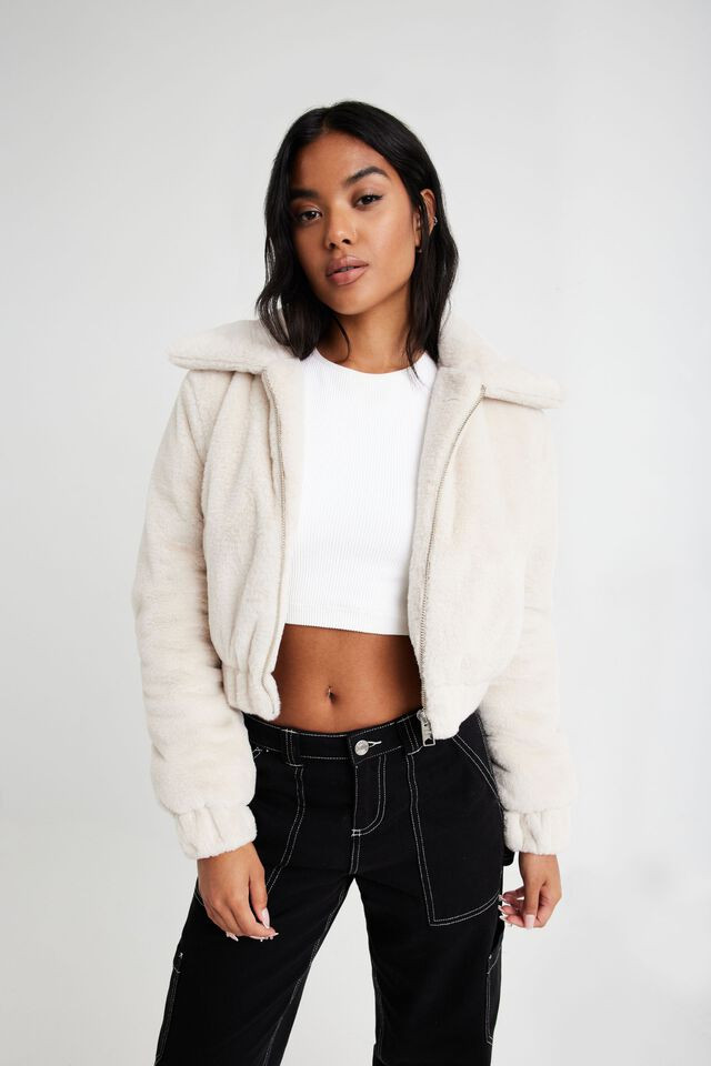 Faux Fur Bomber Jacket | Garage Clothing
