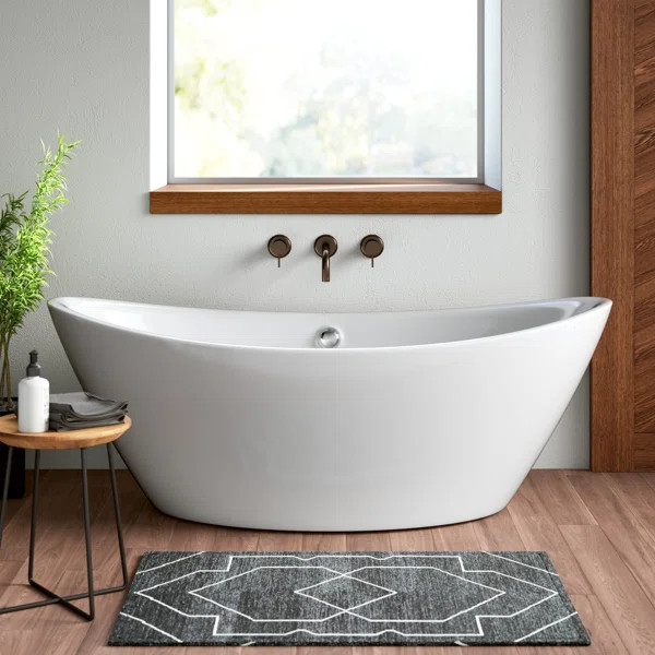 VA6807 71" x 34" Freestanding Soaking Acrylic Bathtub | Wayfair North America
