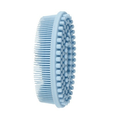 Unique Bargains Shower Silicone 2 in 1 Body Scrubber 1 Pc Blue | Target
