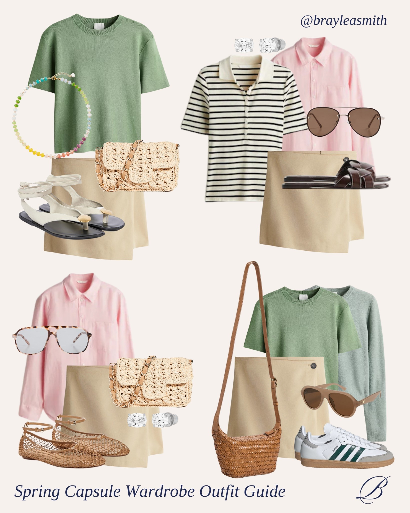 Spring Capsule Wardrobe | Under $200 + Accessories 

If you’re in need of a spring outfit refresh, this is for you! I’ve compiled 7 items that can all be styled interchangeably. Simply pick a top, bottom & then accessorize with your shoes & accessories ✨ 

I’ve made recommendations for shoes & accessories but please use whatever you have or tailor them to your personal style.

I hope this makes getting ready so simple, exactly as it should be. 

Please don’t hesitate to ask any questions on this post & my DMs are always open on instagram @brayleasmith

ps. everything is saved to a spring capsule collection here on LTK

#ltku #ltksalealert #ltkfindsunder50 #ltkfindsunder100 #ltkstyletip #ltkshoecrush #ltkseasonal 