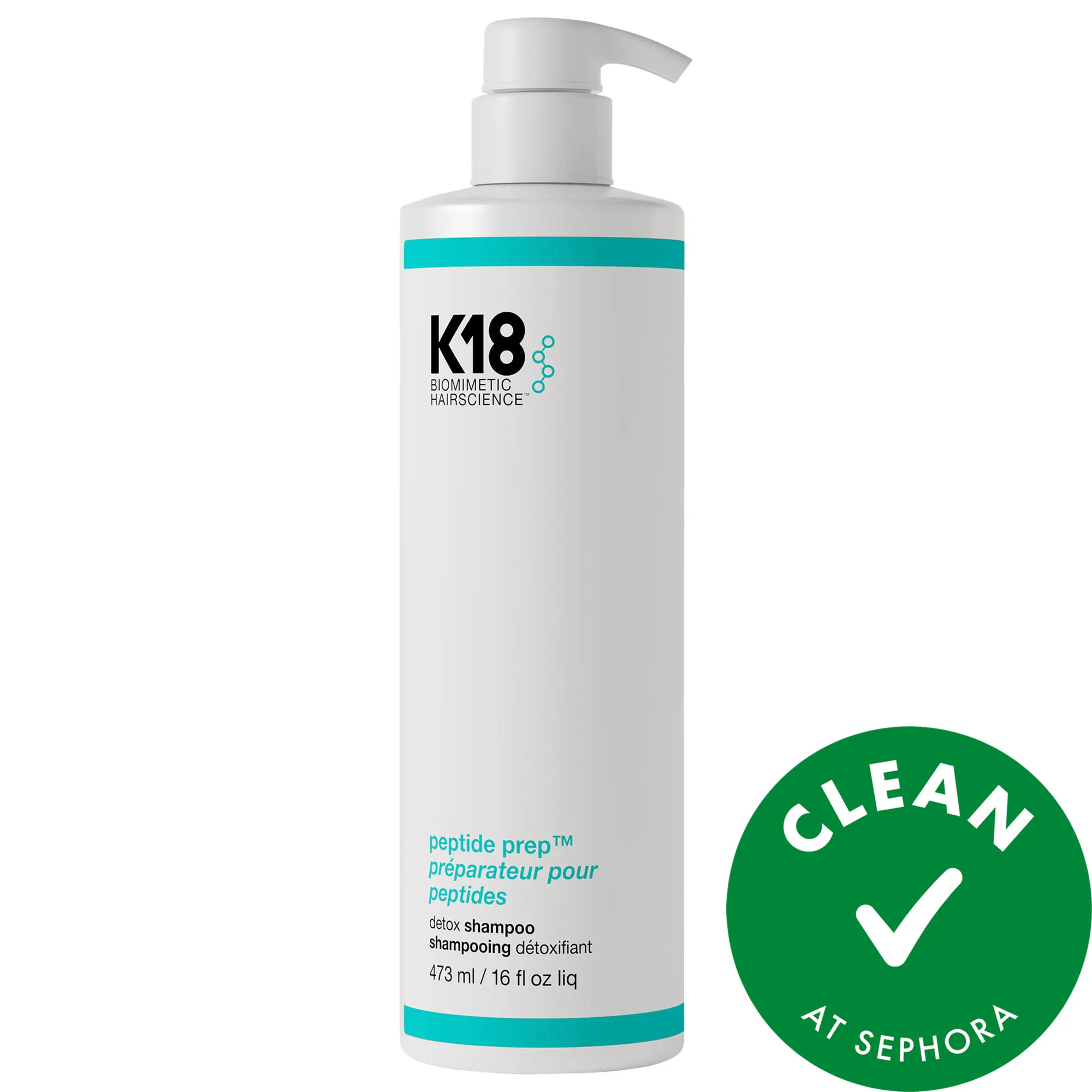 K18 Biomimetic Hairscience PEPTIDE PREP Clarifying Detox Shampoo 16 oz/473 mL | Sephora (US)
