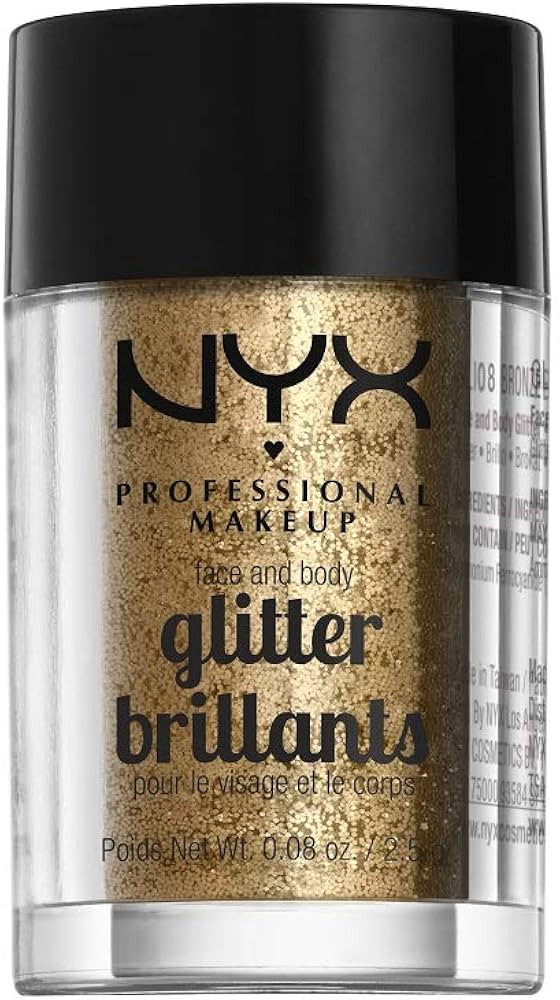 NYX PROFESSIONAL MAKEUP Face & Body Glitter, Bronze | Amazon (US)