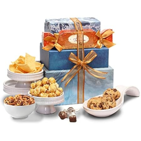 Broadway Basketeers Thinking of You Gift Tower Basket of Snacks, Cookies, Chocolates and Items for F | Amazon (US)