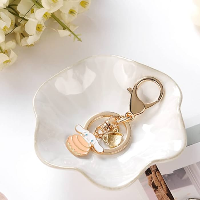 Lotus Leaf Shape Ring Holder Dish, Small Key Bowl, Ceramic Trinket Tray Jewelry Dish Organizing N... | Amazon (US)