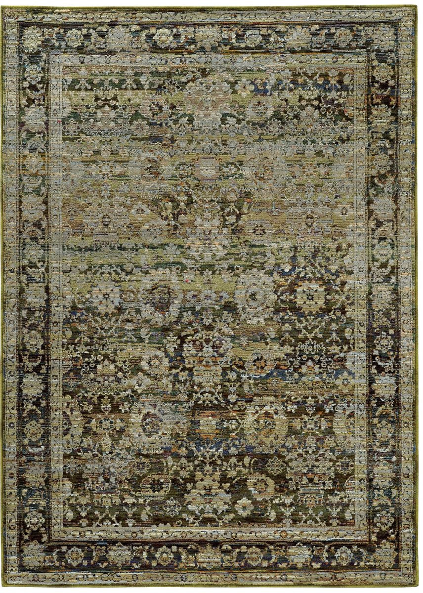 Andorra 7125C Green/Brown Area Rug | Rugs Direct