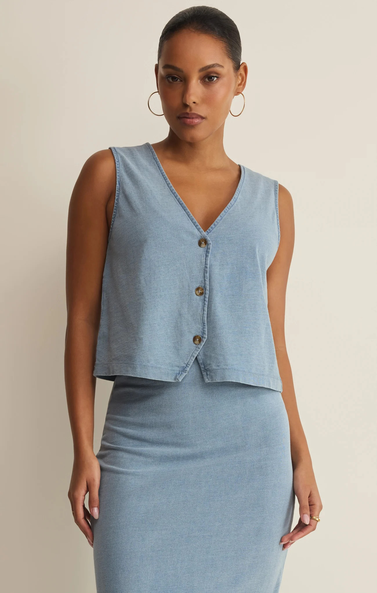 Noelle Jersey Denim Tank - Indigo / Small | Z Supply