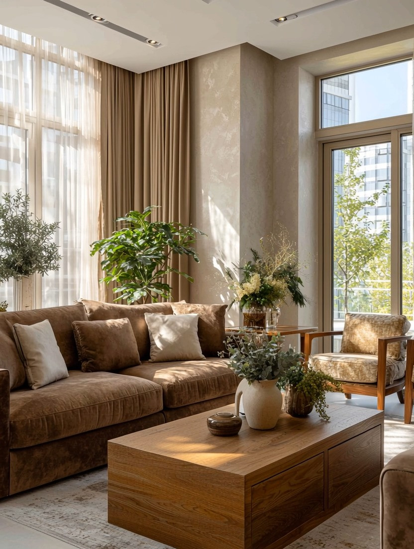 Your walls don't need a new color. Your windows do. 🤎

Curtains are the easiest architecture you can buy. Hung ceiling to floor, they give you height, softness, and color, all without a single drop of paint.

I love a room that gets its mood from fabric instead of a wall color. Brown softens a bright room. Ivory keeps it airy. A deeper tone adds drama at dusk. And a white liner underneath means privacy by day and glow by night.

The trick is scale. Wide, long, and generous. Skimpy curtains make the window look smaller. Generous ones make the whole room feel taller.

I've linked soft browns, a few beautiful alternatives, and white liners, plus the sofa and coffee table from this look. 

 #elegantanddriven #curtainstyle #livingroomdecor #homestyling #windowtreatments