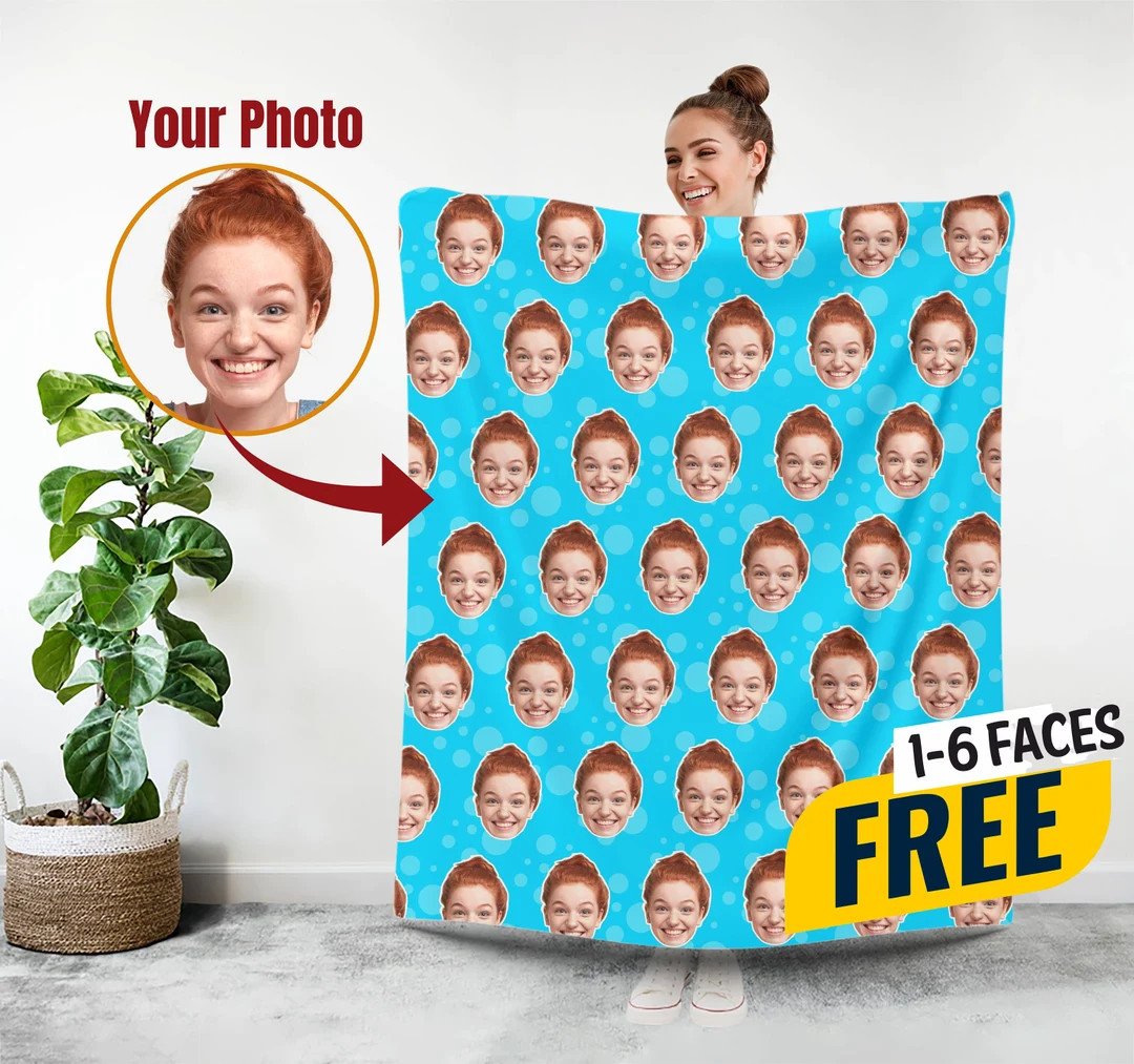 Personalized Blanket, Custom Face Blanket - Customized Blanket with Your Photo, Custom Baby Blank... | Etsy (US)