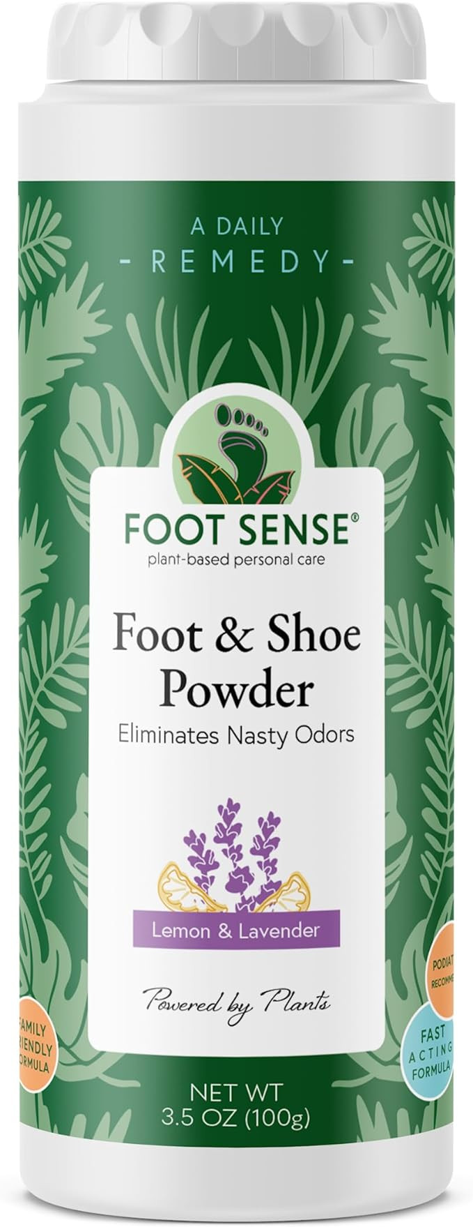 Natural Foot and Shoe Odor Eliminator – Talc-Free Shoe Deodorizer and Body Powder Neutralizes S... | Amazon (US)