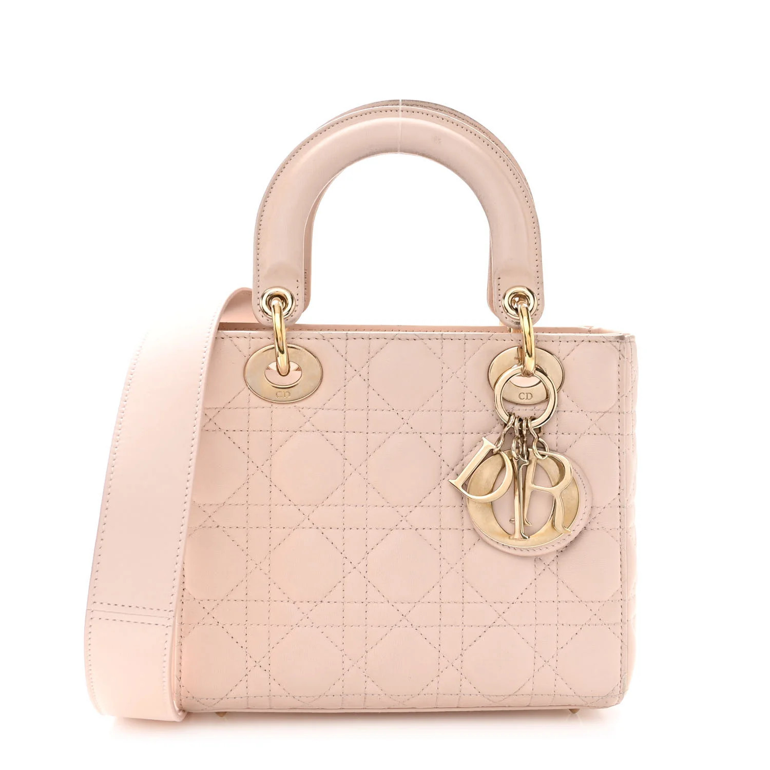Lambskin Cannage Small My ABC Dior Lady Dior Pink | FASHIONPHILE (US)