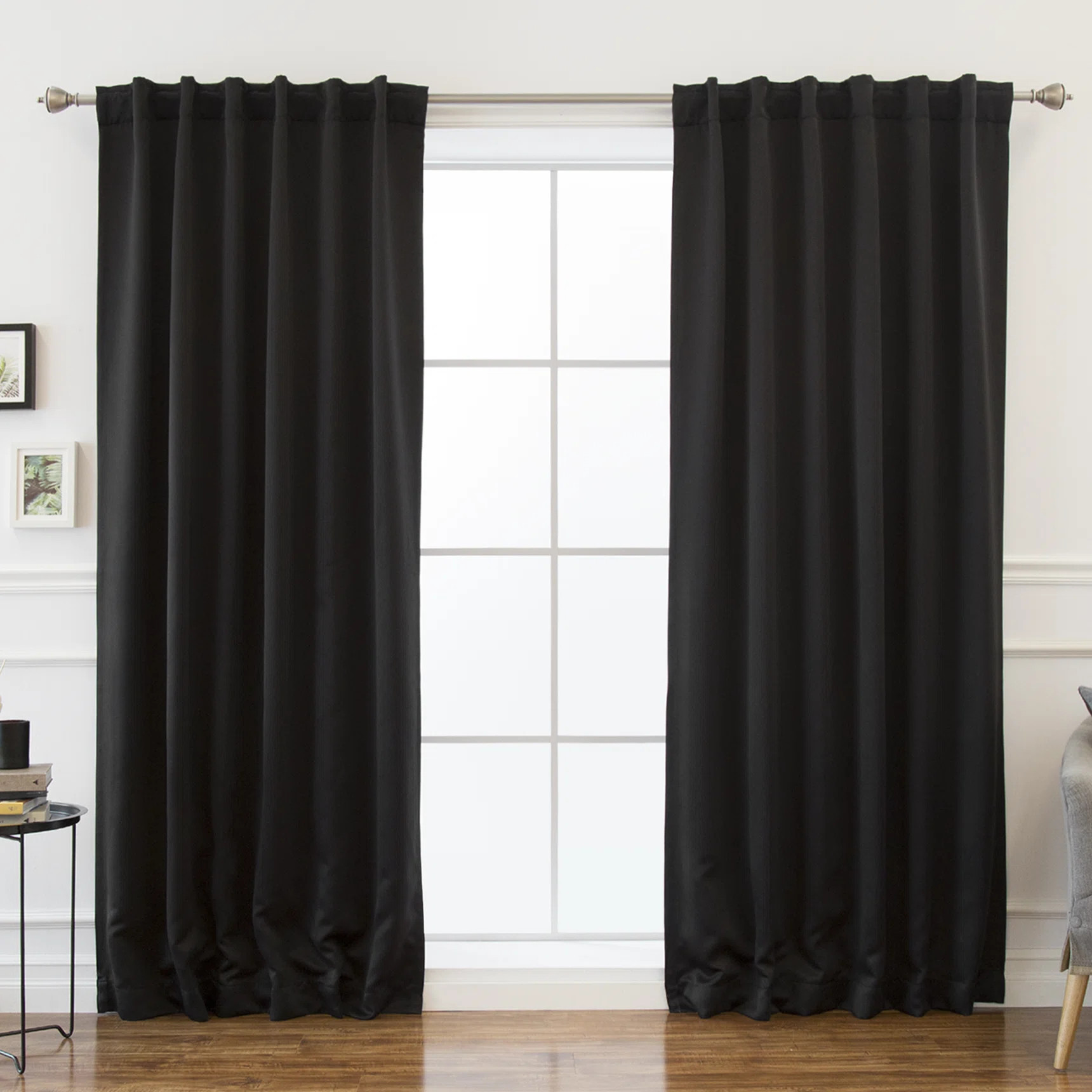 Bantam Solid Blackout Thermal Rod Pocket Curtain Panels (Set of 2) | Wayfair North America
