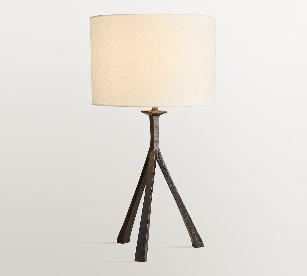 Easton Forged-Iron Tripod Table Lamp (27") | Pottery Barn (US)