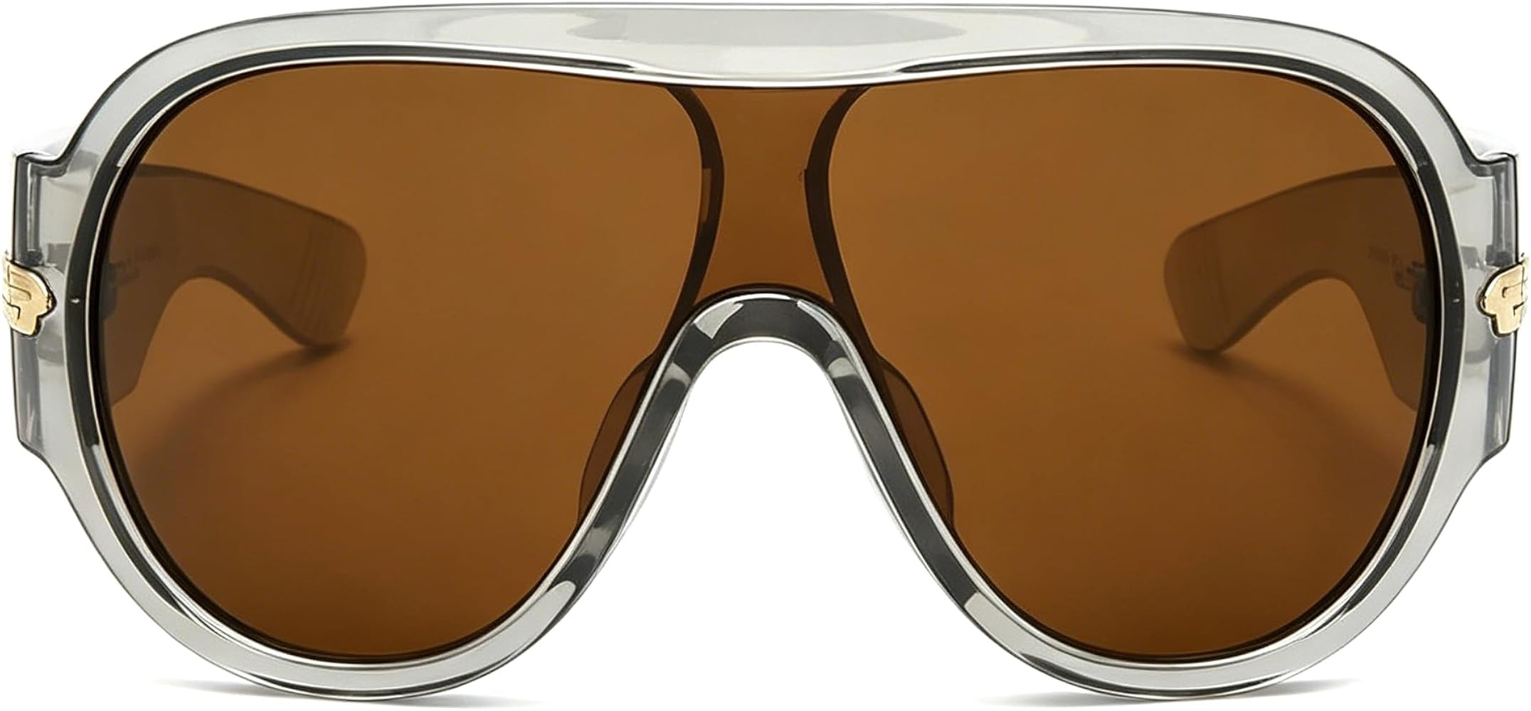 Oversized One Piece Pilot Sunglasses For Women Men Big Frame Windproof Sun Glasses UV400 Shades | Amazon (US)
