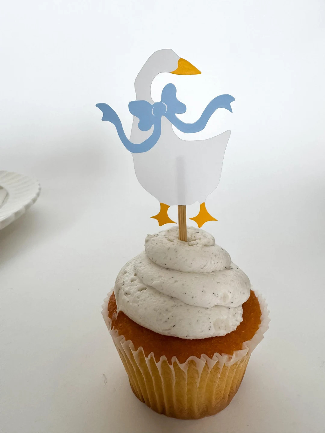 Adorable Handmade Vintage Inspired Silly Goose With Bow Cupcake Toppers for Birthdays, Showers, o... | Etsy (US)