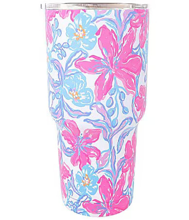 Lilly Pulitzer Beachside Haven Stainless Steel Insulated Tumbler - Light Blue | Dillard's